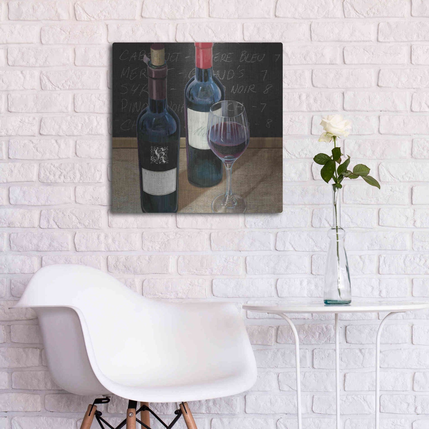 Luxe Metal Art 'Wine Spirit II' by James Wiens, Metal Wall Art,24x24