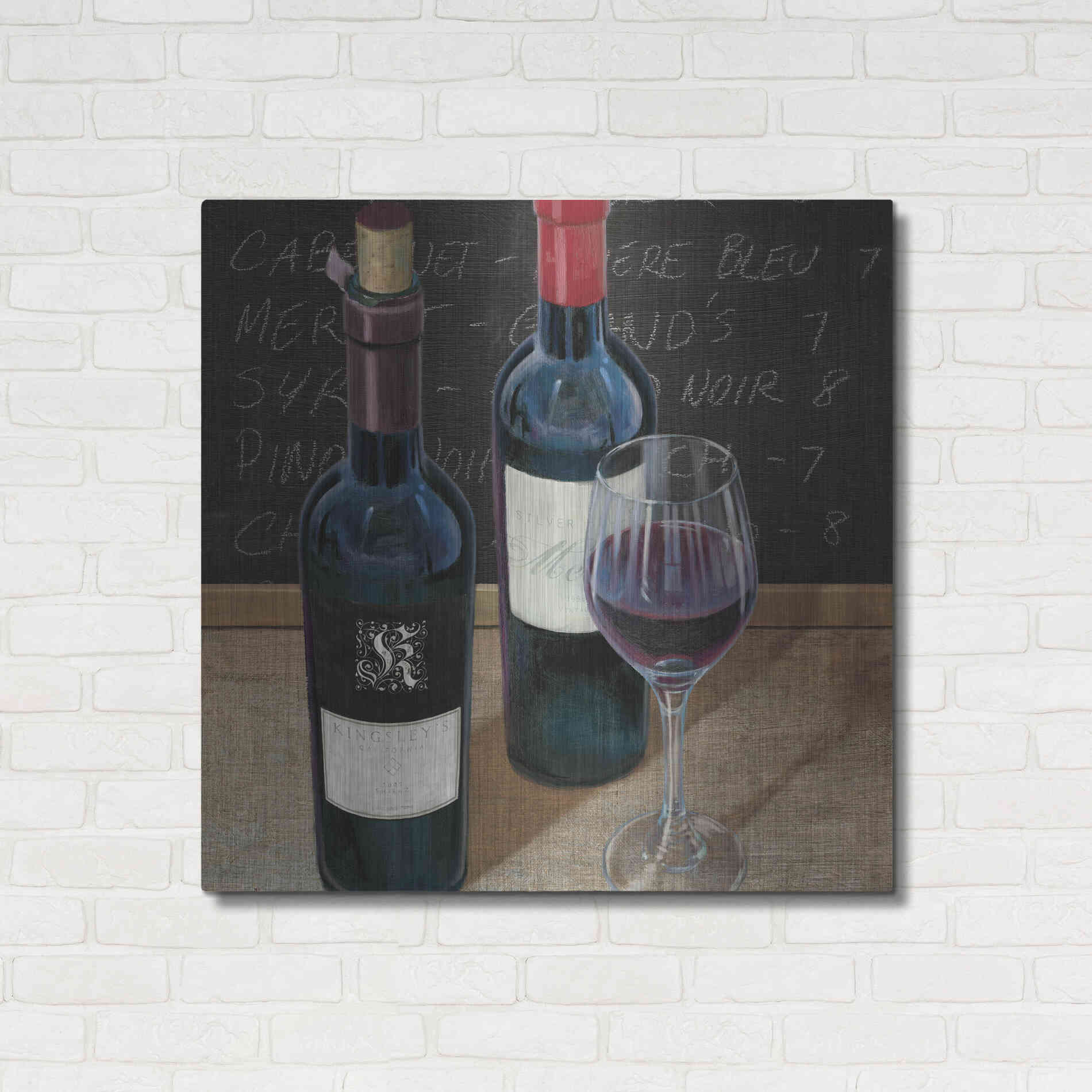 Luxe Metal Art 'Wine Spirit II' by James Wiens, Metal Wall Art,36x36