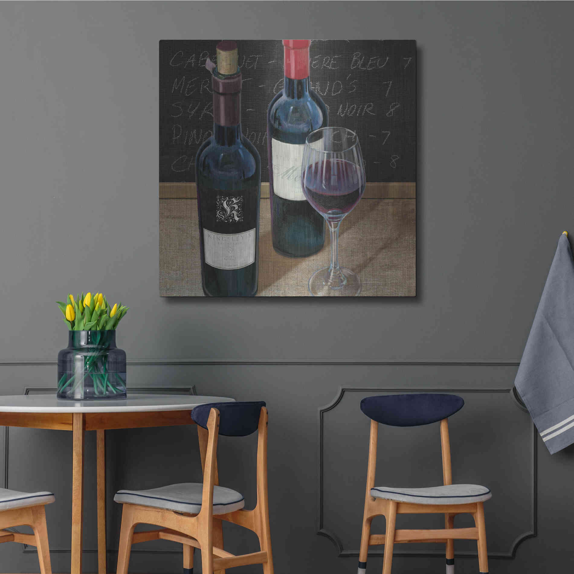 Luxe Metal Art 'Wine Spirit II' by James Wiens, Metal Wall Art,36x36