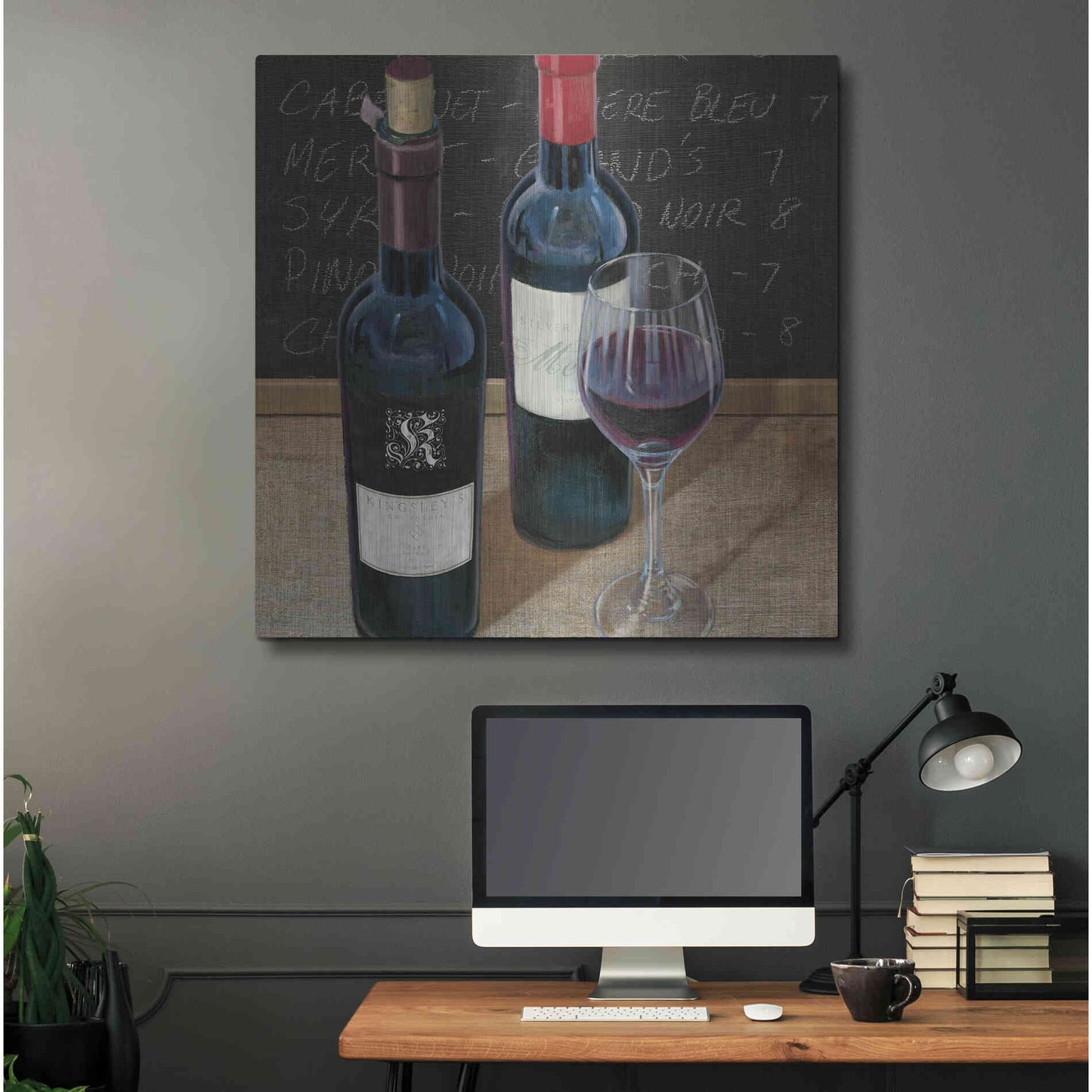 Luxe Metal Art 'Wine Spirit II' by James Wiens, Metal Wall Art,36x36