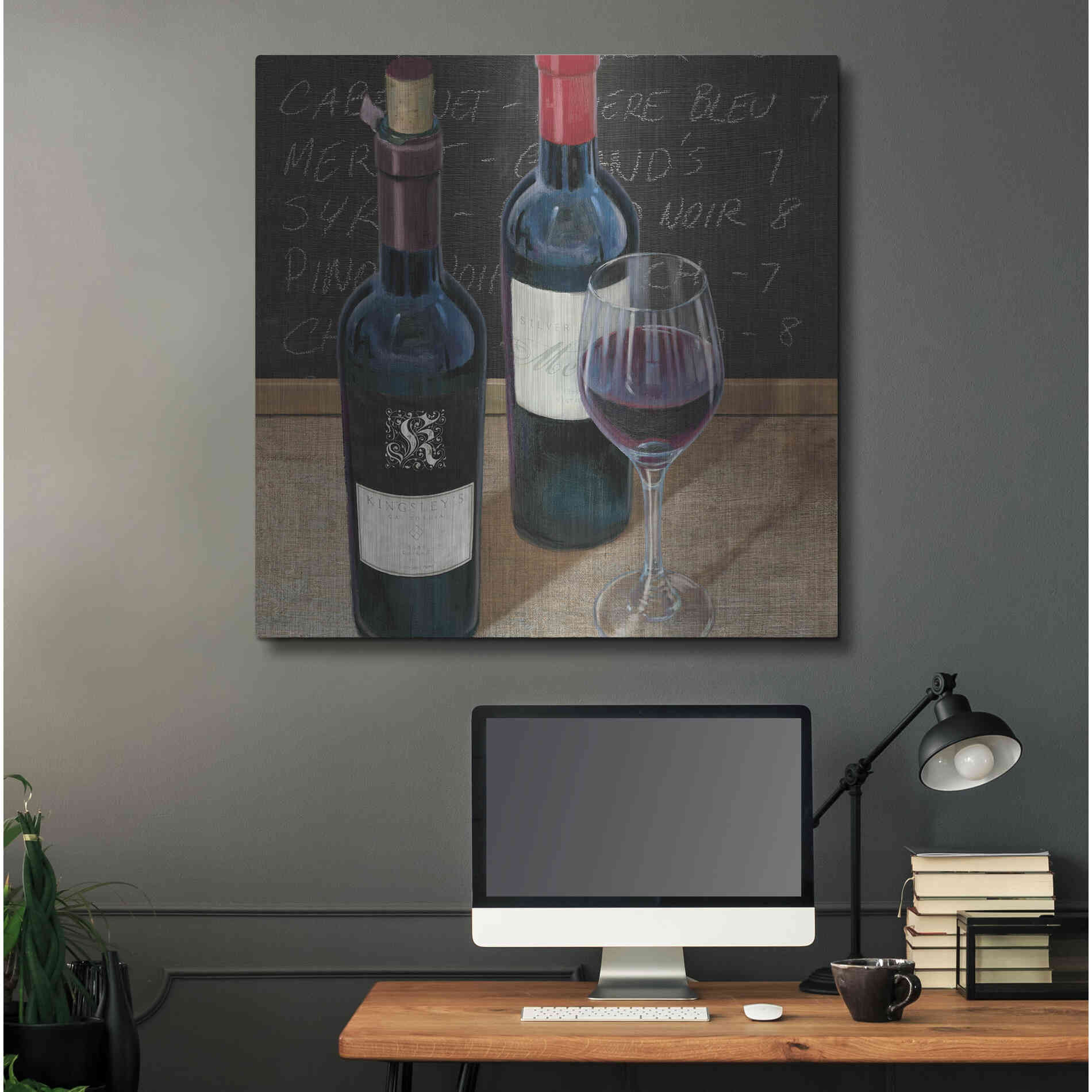 Luxe Metal Art 'Wine Spirit II' by James Wiens, Metal Wall Art,36x36