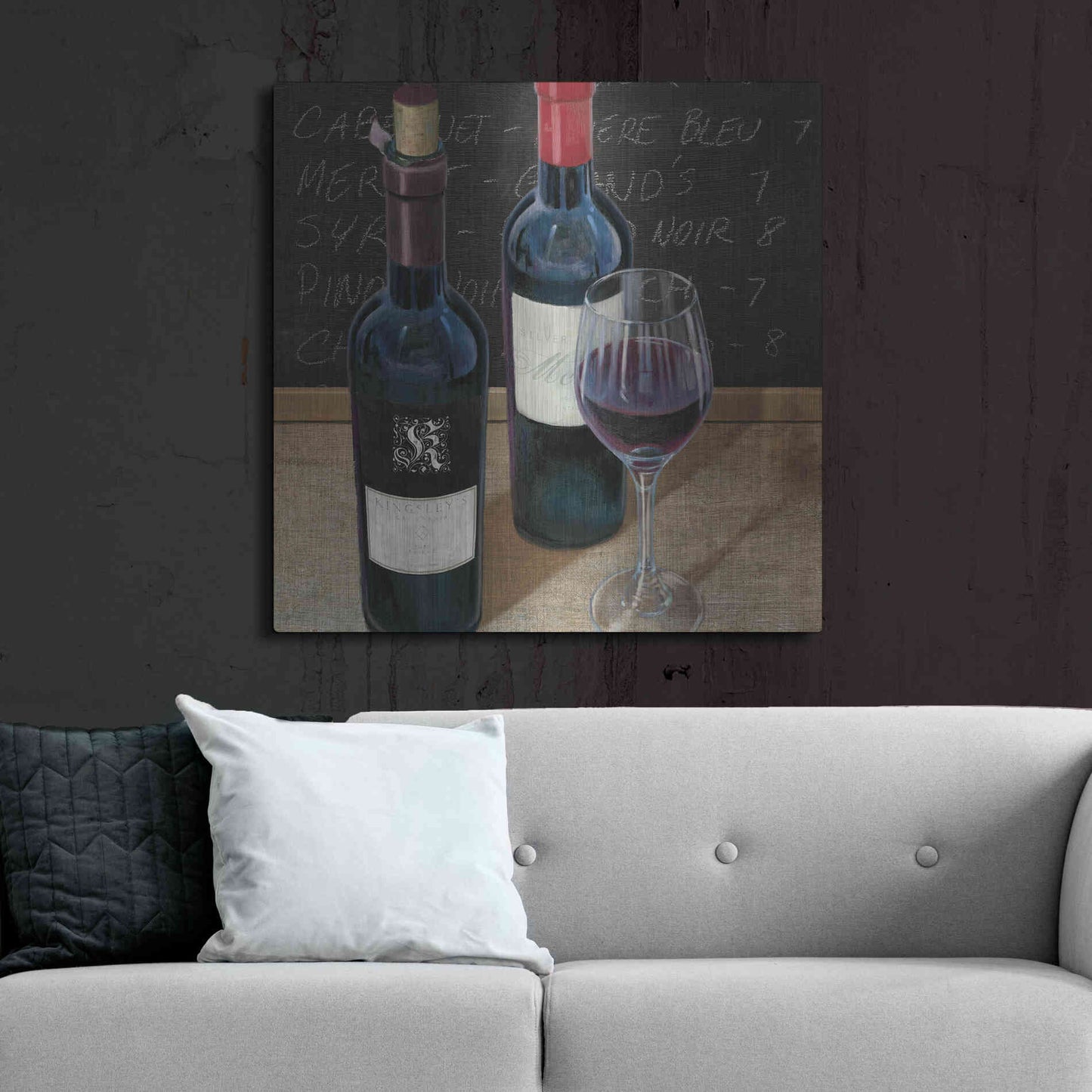 Luxe Metal Art 'Wine Spirit II' by James Wiens, Metal Wall Art,36x36
