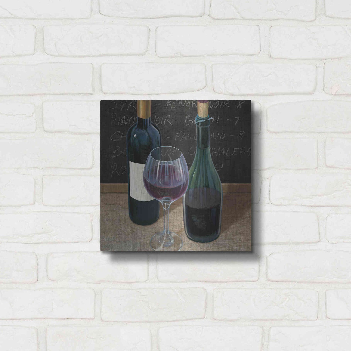 Luxe Metal Art 'Wine Spirit III' by James Wiens, Metal Wall Art,12x12