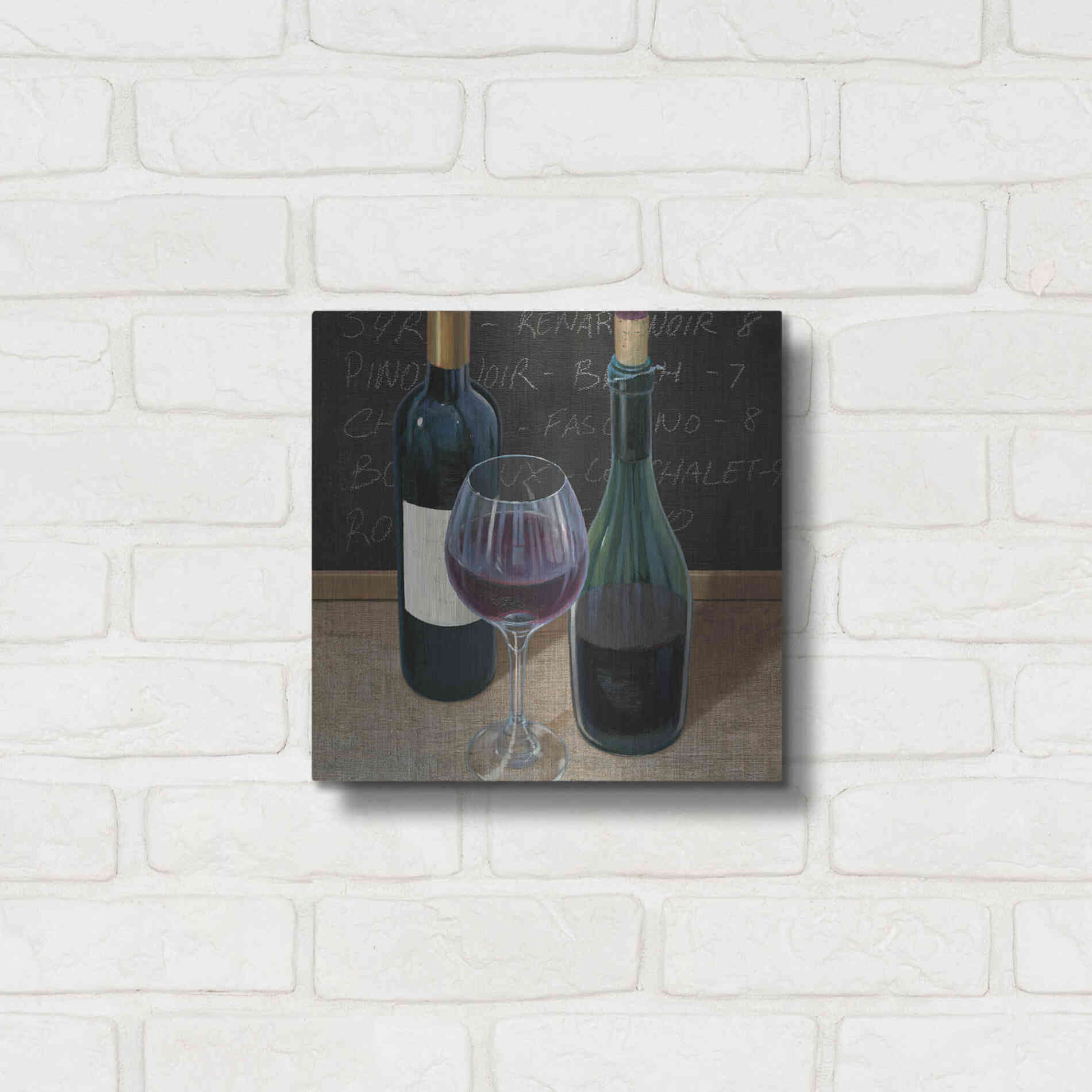 Luxe Metal Art 'Wine Spirit III' by James Wiens, Metal Wall Art,12x12
