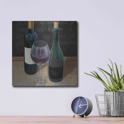 Luxe Metal Art 'Wine Spirit III' by James Wiens, Metal Wall Art,12x12