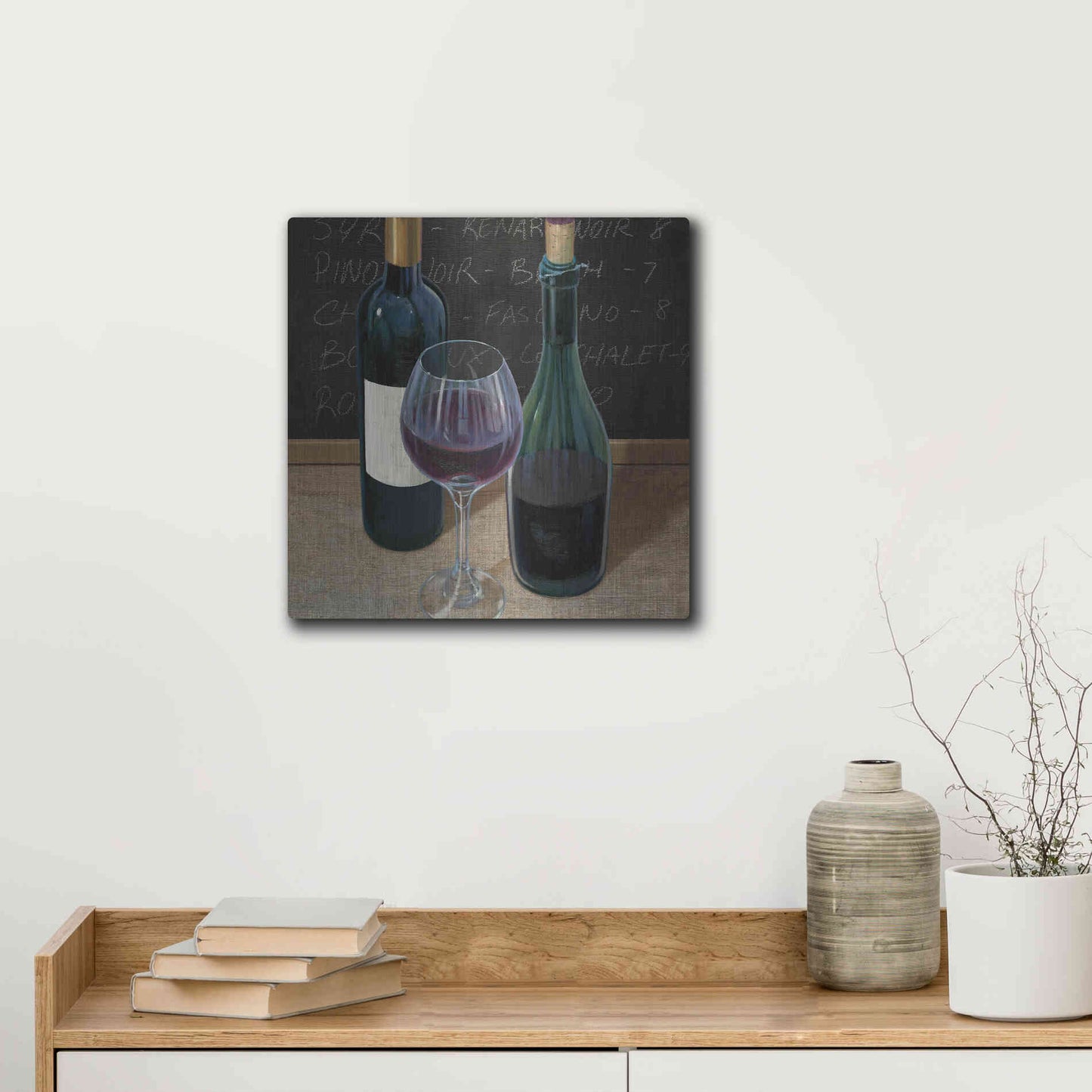 Luxe Metal Art 'Wine Spirit III' by James Wiens, Metal Wall Art,12x12