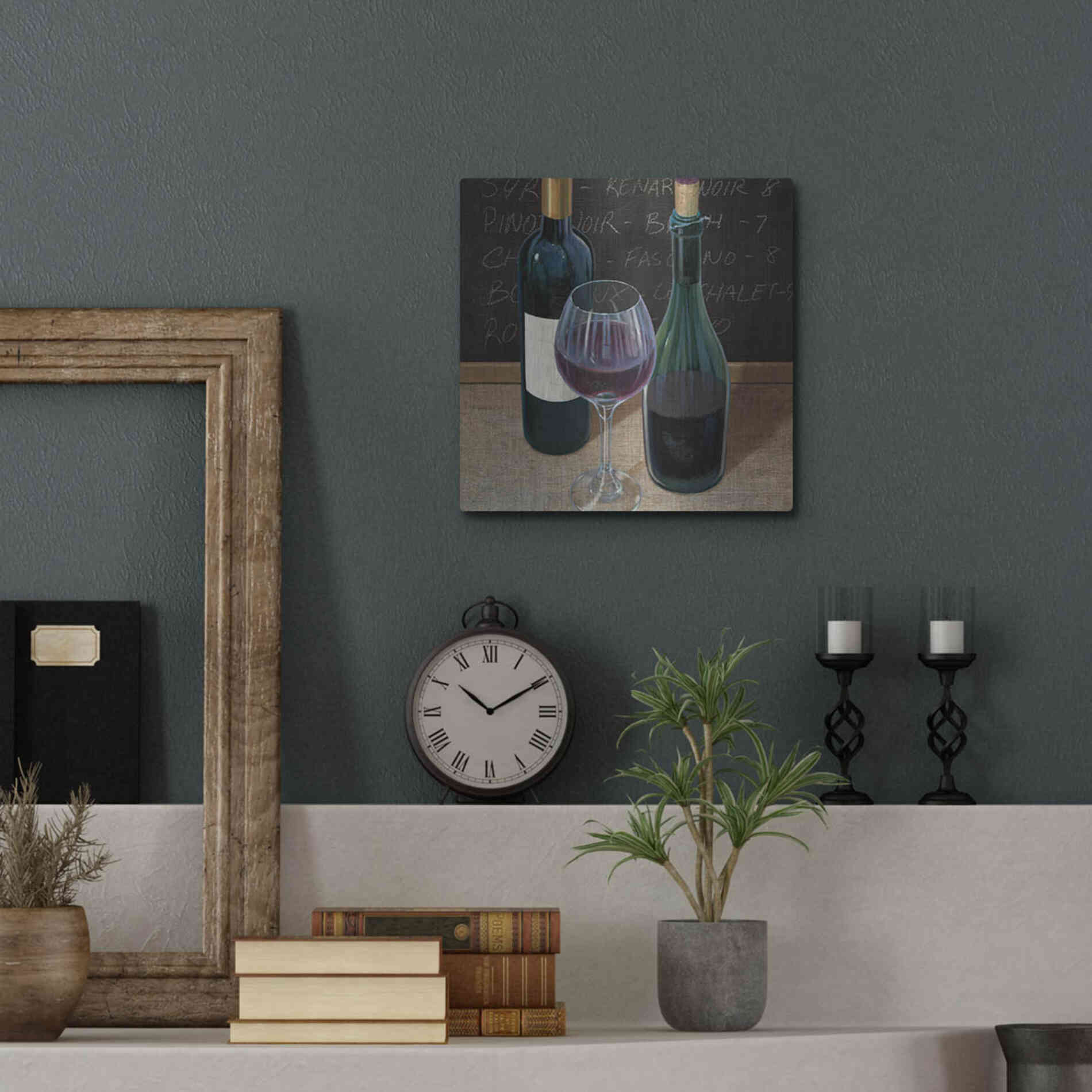 Luxe Metal Art 'Wine Spirit III' by James Wiens, Metal Wall Art,12x12