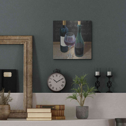 Luxe Metal Art 'Wine Spirit III' by James Wiens, Metal Wall Art,12x12