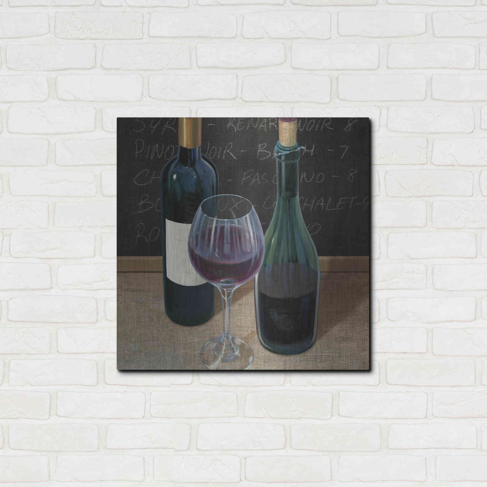 Luxe Metal Art 'Wine Spirit III' by James Wiens, Metal Wall Art,24x24