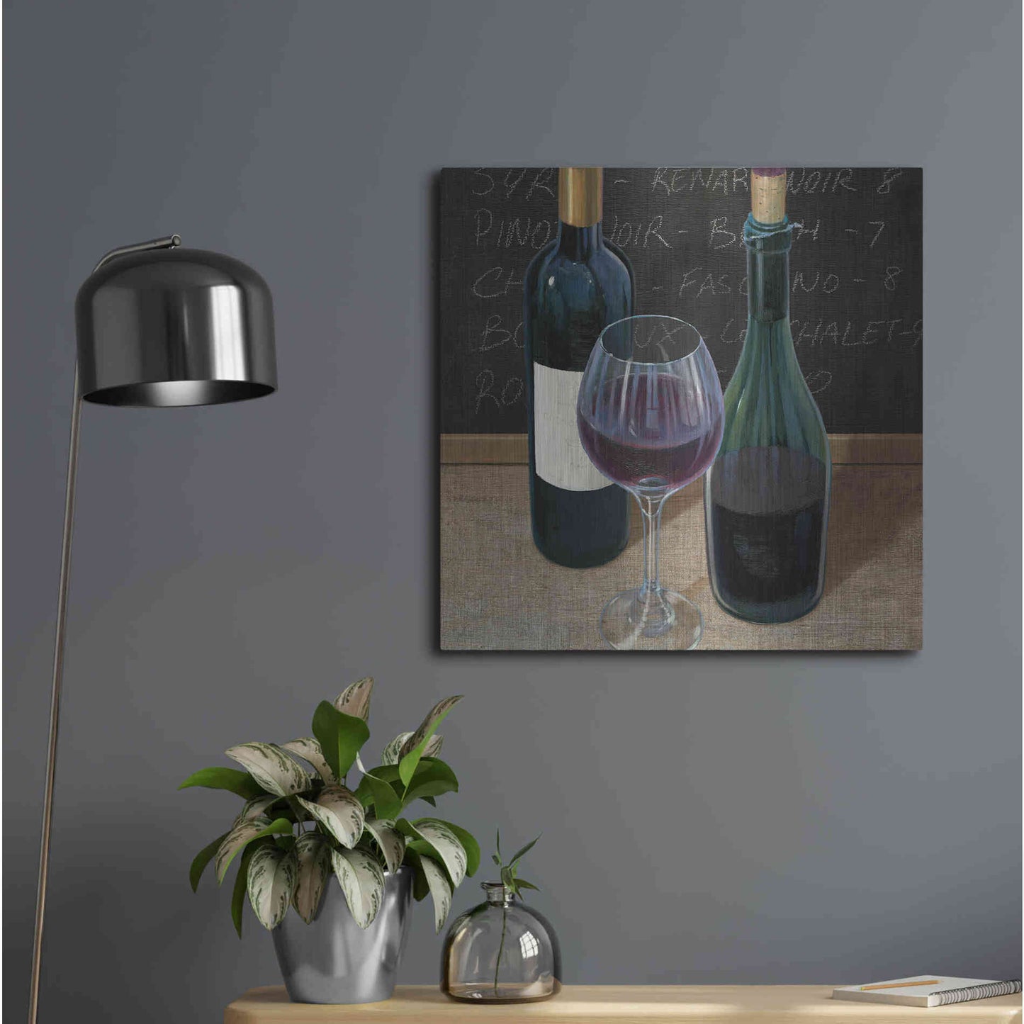 Luxe Metal Art 'Wine Spirit III' by James Wiens, Metal Wall Art,24x24