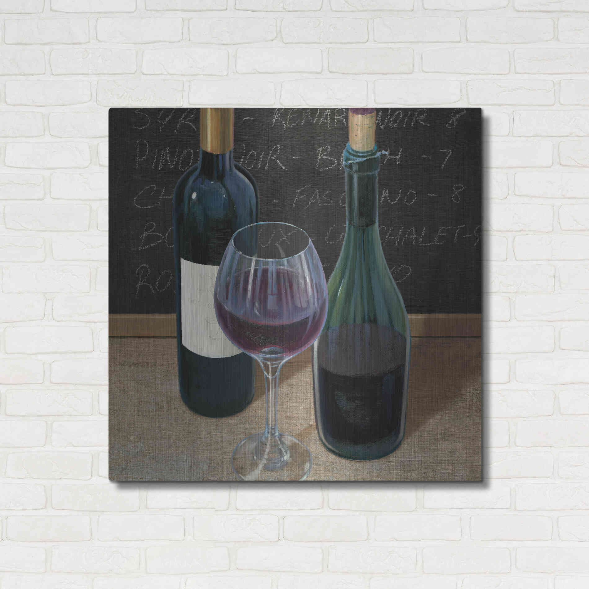 Luxe Metal Art 'Wine Spirit III' by James Wiens, Metal Wall Art,36x36