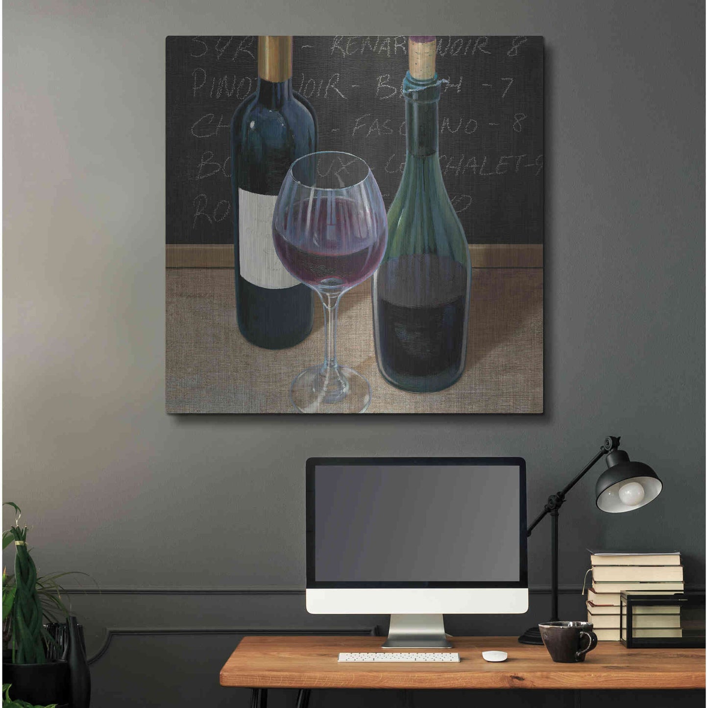 Luxe Metal Art 'Wine Spirit III' by James Wiens, Metal Wall Art,36x36