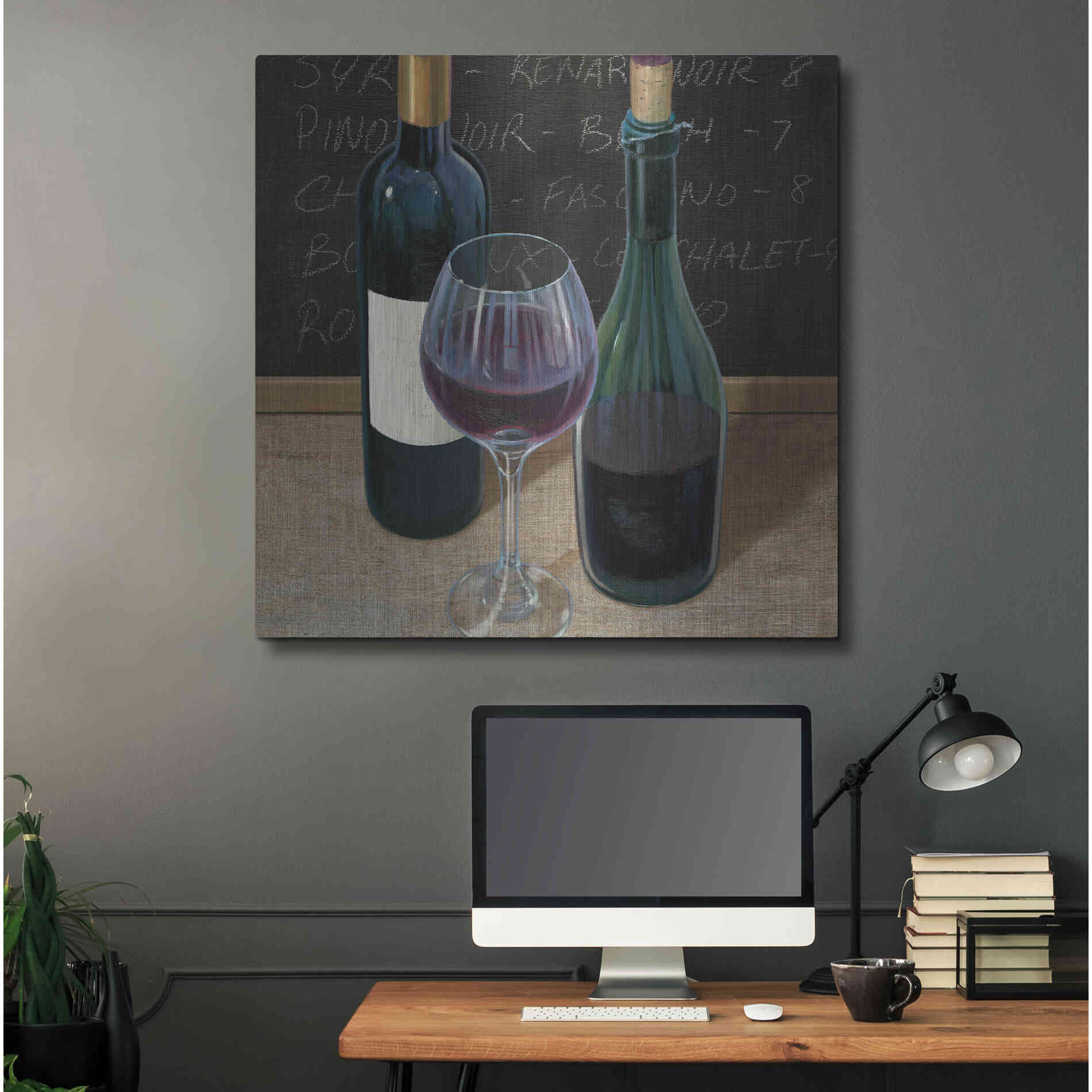 Luxe Metal Art 'Wine Spirit III' by James Wiens, Metal Wall Art,36x36