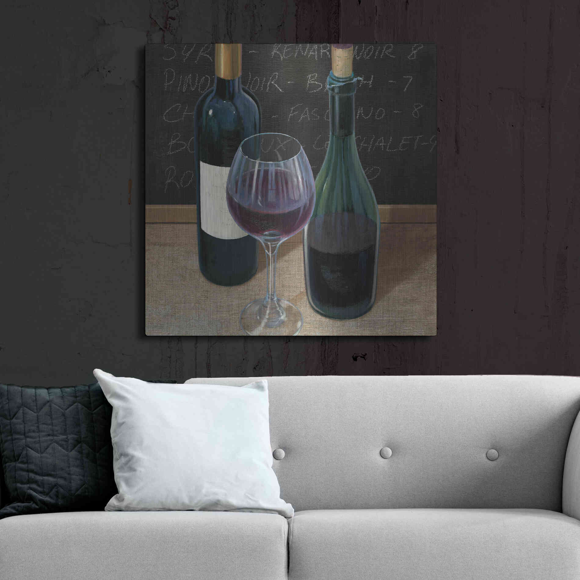 Luxe Metal Art 'Wine Spirit III' by James Wiens, Metal Wall Art,36x36