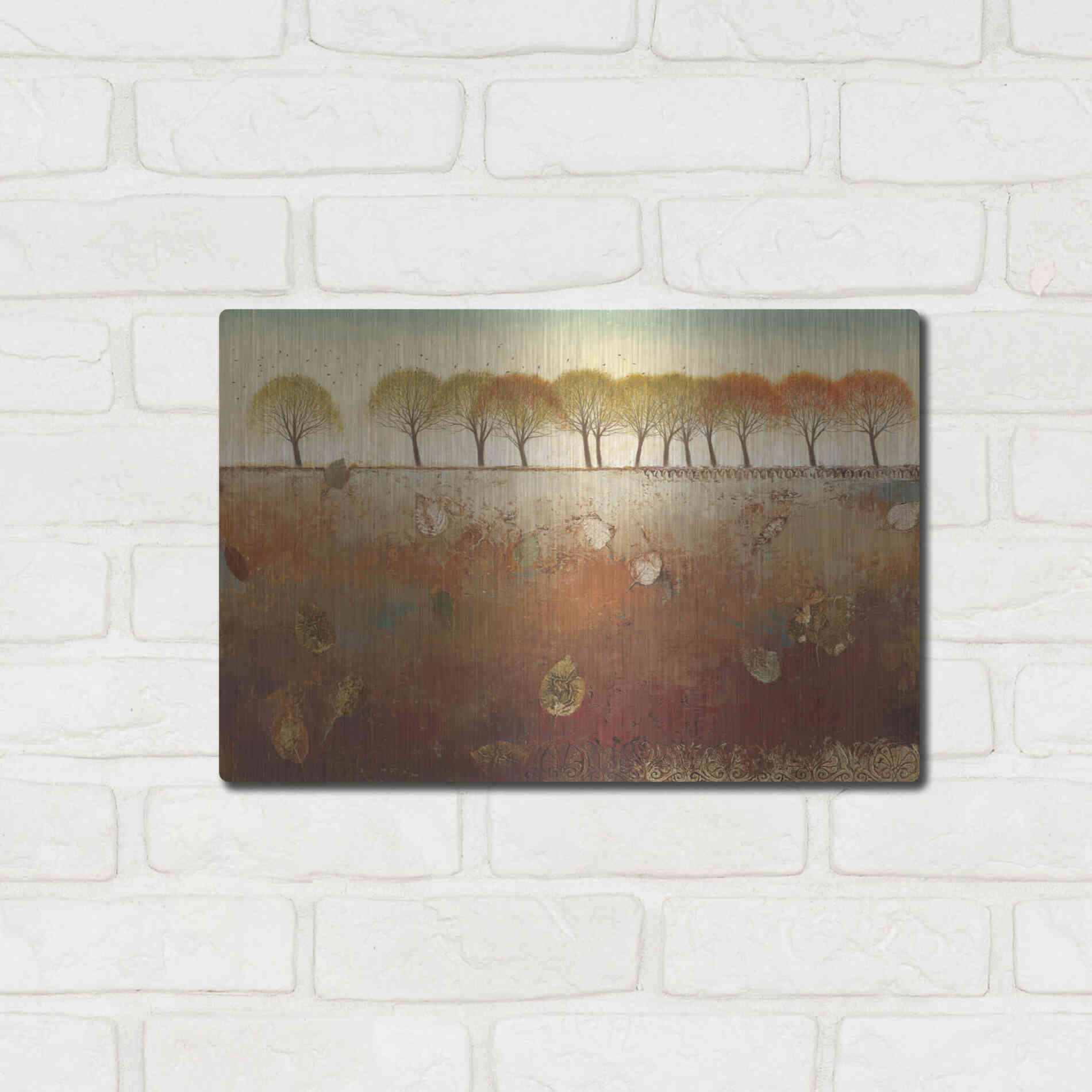 Luxe Metal Art 'Field and Forest' by James Wiens, Metal Wall Art,16x12