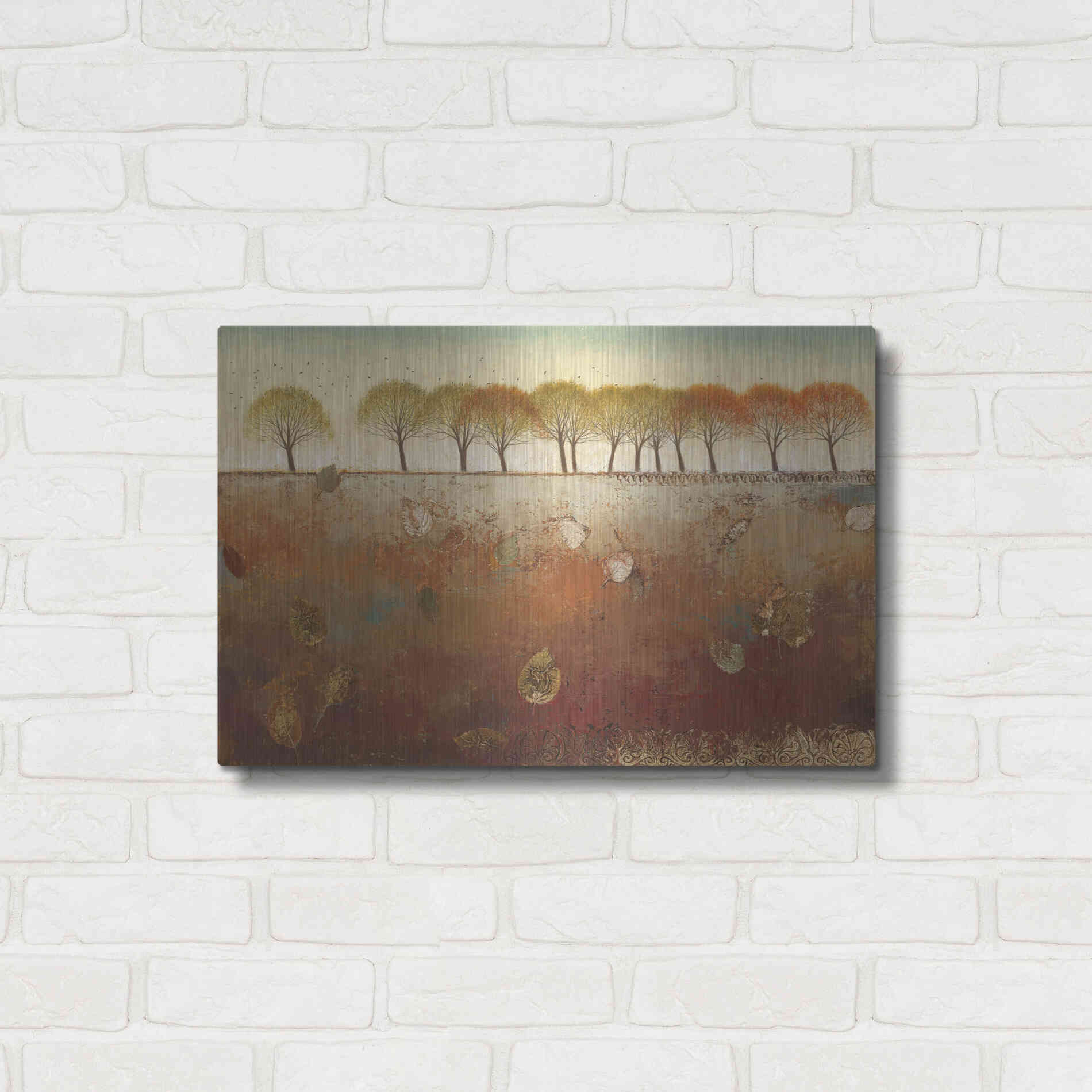 Luxe Metal Art 'Field and Forest' by James Wiens, Metal Wall Art,24x16