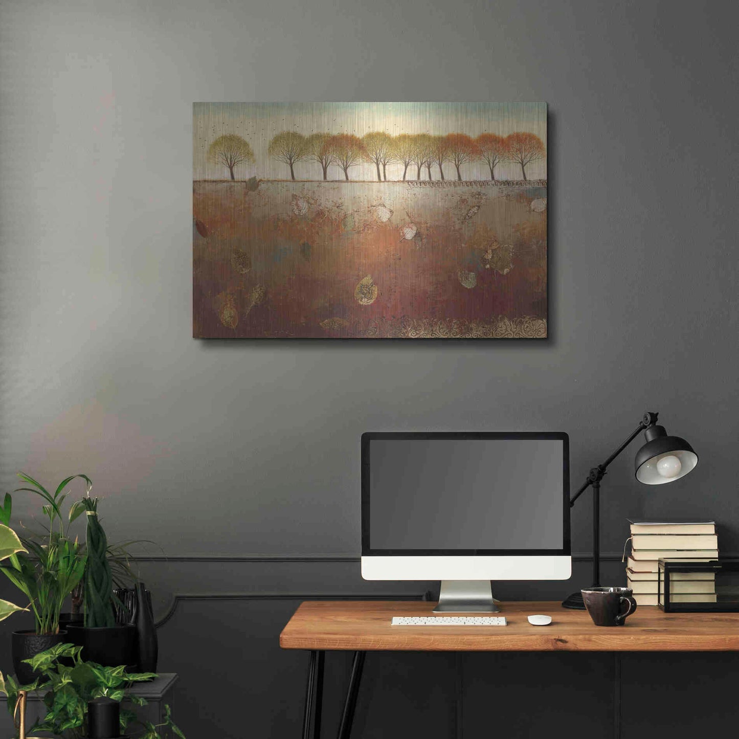 Luxe Metal Art 'Field and Forest' by James Wiens, Metal Wall Art,36x24