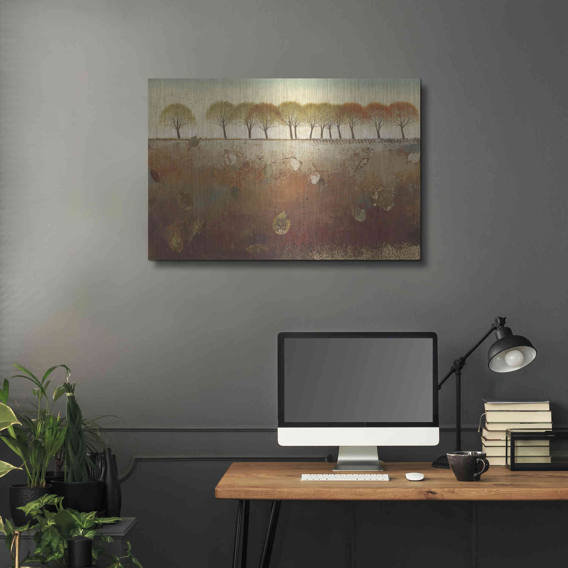 Luxe Metal Art 'Field and Forest' by James Wiens, Metal Wall Art,36x24