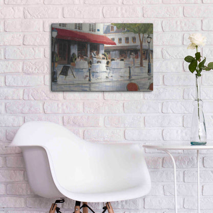 Luxe Metal Art 'Relaxing at the Cafe I' by James Wiens, Metal Wall Art,24x16
