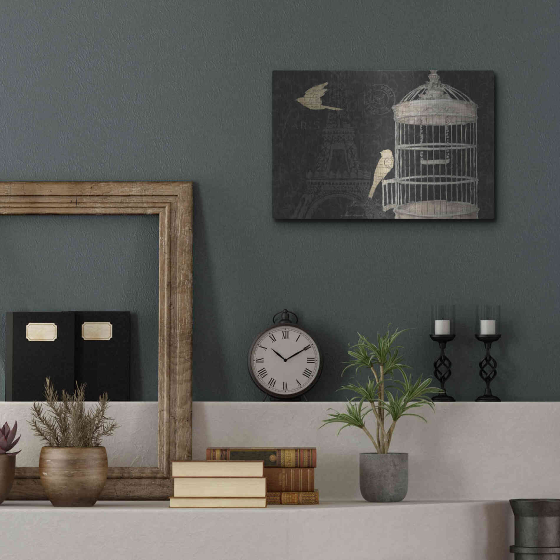 Luxe Metal Art 'Via Paris I' by James Wiens, Metal Wall Art,16x12