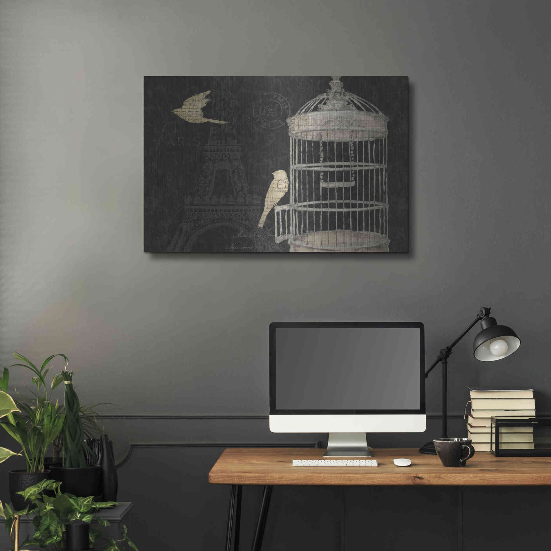 Luxe Metal Art 'Via Paris I' by James Wiens, Metal Wall Art,36x24