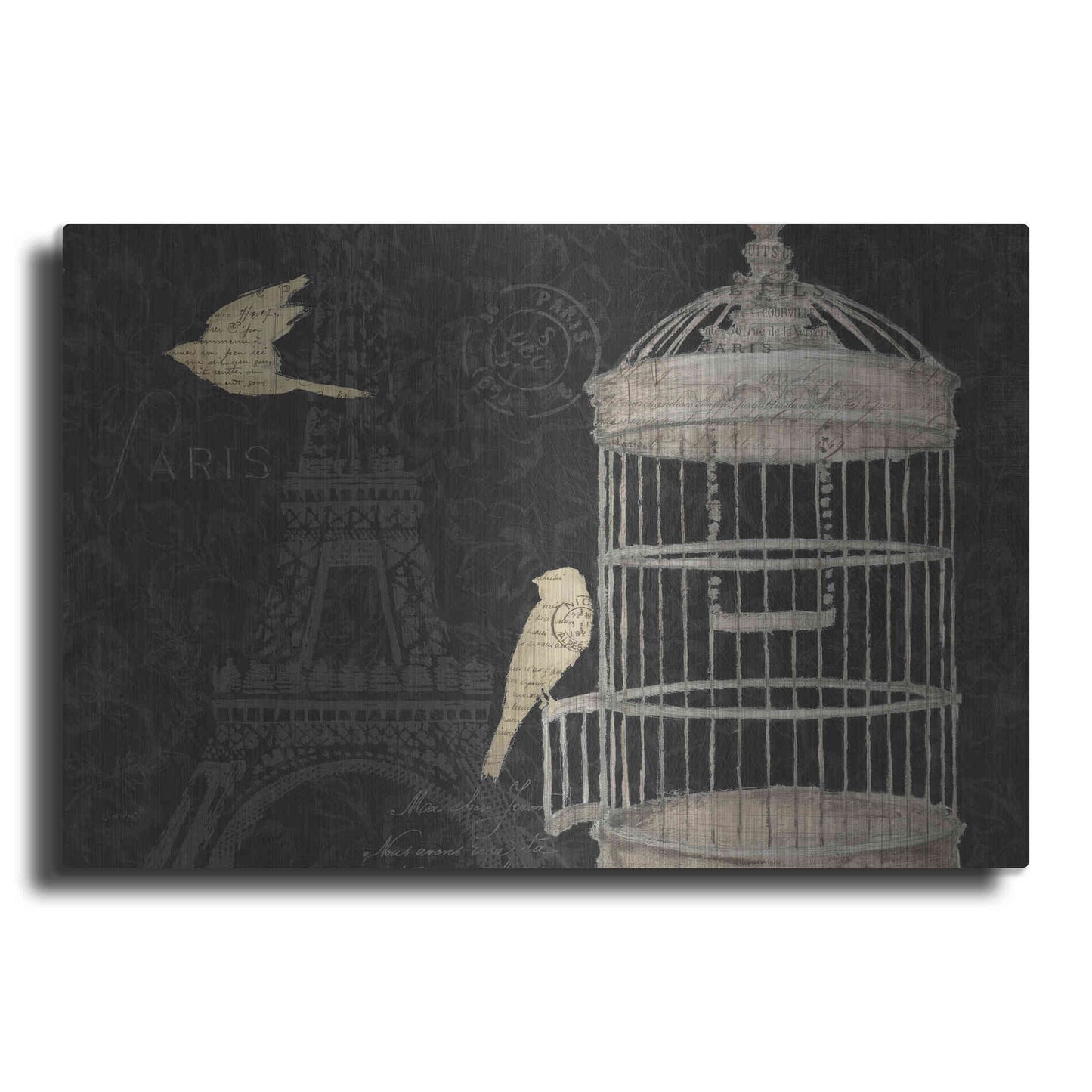 Luxe Metal Art 'Via Paris I' by James Wiens, Metal Wall Art