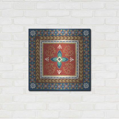 Luxe Metal Art 'Mexican Fiesta II' by Veronique Charron, Metal Wall Art,24x24