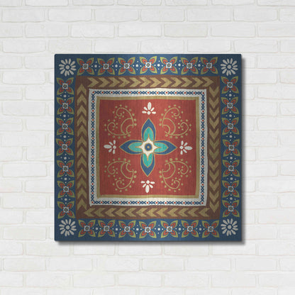 Luxe Metal Art 'Mexican Fiesta II' by Veronique Charron, Metal Wall Art,36x36