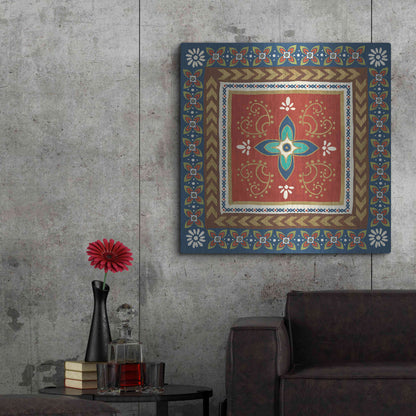 Luxe Metal Art 'Mexican Fiesta II' by Veronique Charron, Metal Wall Art,36x36