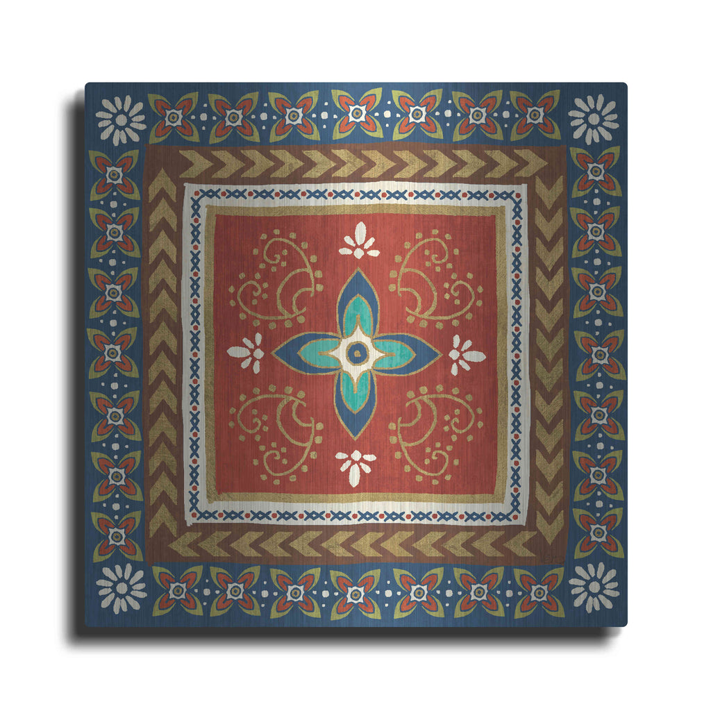 Luxe Metal Art 'Mexican Fiesta II' by Veronique Charron, Metal Wall Art