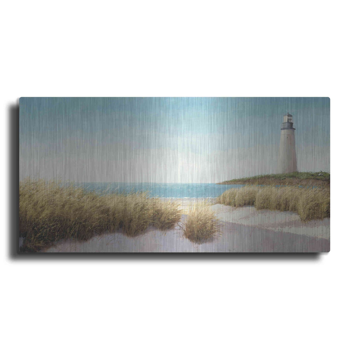 Luxe Metal Art 'Lighthouse' by the Sea' by James Wiens, Metal Wall Art