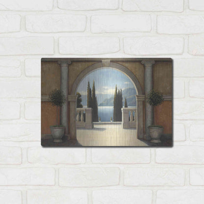 Luxe Metal Art 'Italian Balcony' by James Wiens, Metal Wall Art,16x12