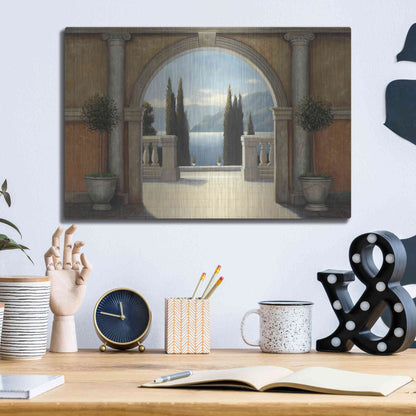 Luxe Metal Art 'Italian Balcony' by James Wiens, Metal Wall Art,16x12