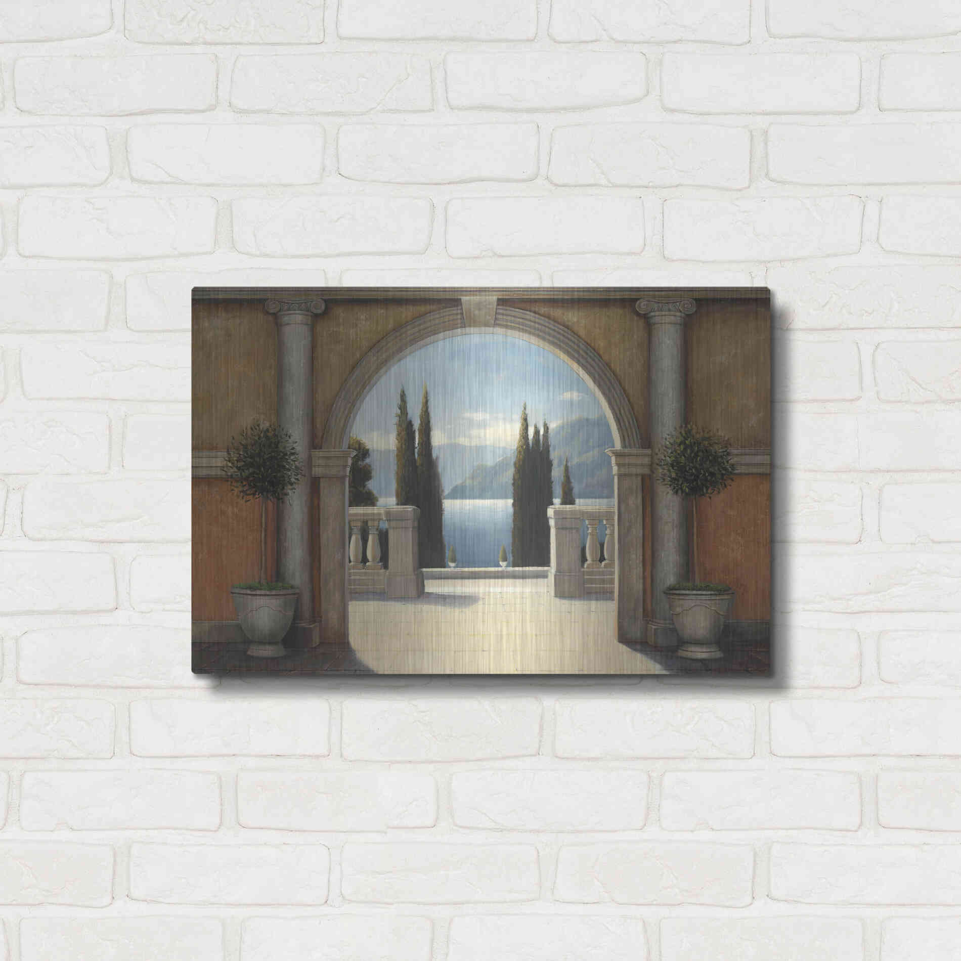Luxe Metal Art 'Italian Balcony' by James Wiens, Metal Wall Art,24x16