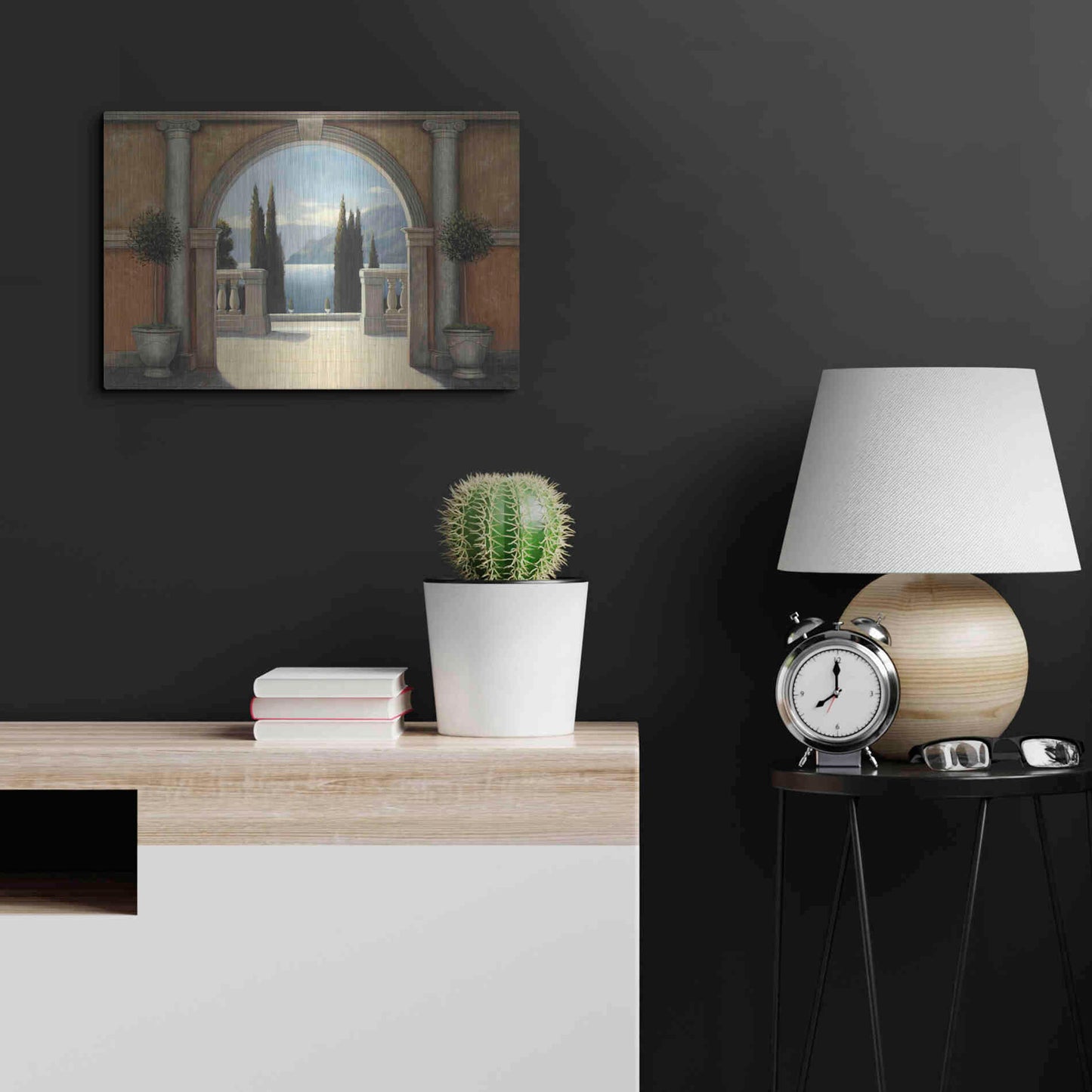 Luxe Metal Art 'Italian Balcony' by James Wiens, Metal Wall Art,24x16