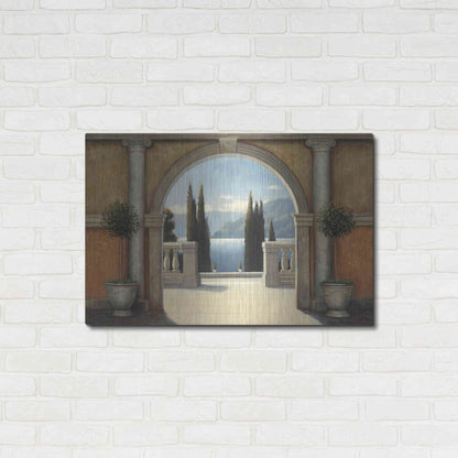 Luxe Metal Art 'Italian Balcony' by James Wiens, Metal Wall Art,36x24