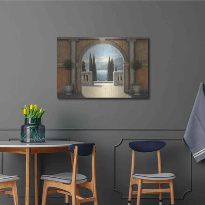 Luxe Metal Art 'Italian Balcony' by James Wiens, Metal Wall Art,36x24