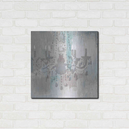Luxe Metal Art 'Candelabra Teal I' by James Wiens, Metal Wall Art,24x24