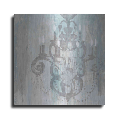 Luxe Metal Art 'Candelabra Teal II' by James Wiens, Metal Wall Art
