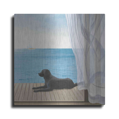 Luxe Metal Art 'Blue Breeze III' by James Wiens, Metal Wall Art