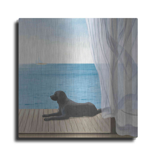 Luxe Metal Art 'Blue Breeze III' by James Wiens, Metal Wall Art