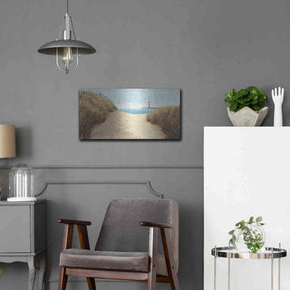 Luxe Metal Art 'Beach Path Panel I' by James Wiens, Metal Wall Art,24x12