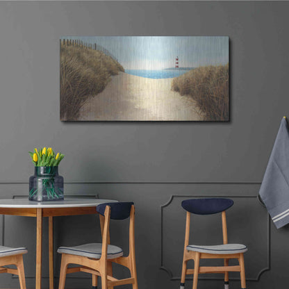 Luxe Metal Art 'Beach Path Panel I' by James Wiens, Metal Wall Art,48x24