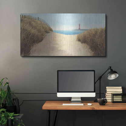 Luxe Metal Art 'Beach Path Panel I' by James Wiens, Metal Wall Art,48x24