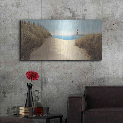 Luxe Metal Art 'Beach Path Panel I' by James Wiens, Metal Wall Art,48x24