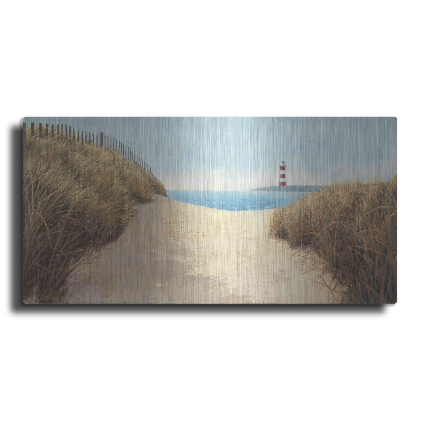 Luxe Metal Art 'Beach Path Panel I' by James Wiens, Metal Wall Art