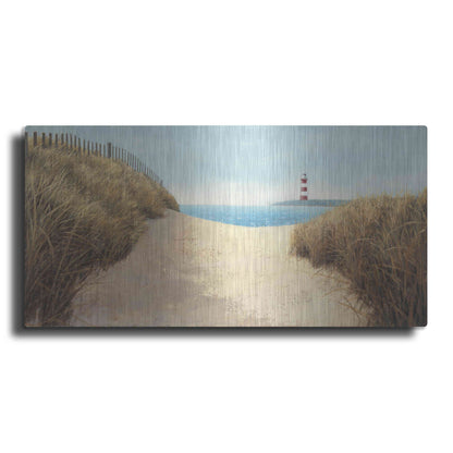 Luxe Metal Art 'Beach Path Panel I' by James Wiens, Metal Wall Art