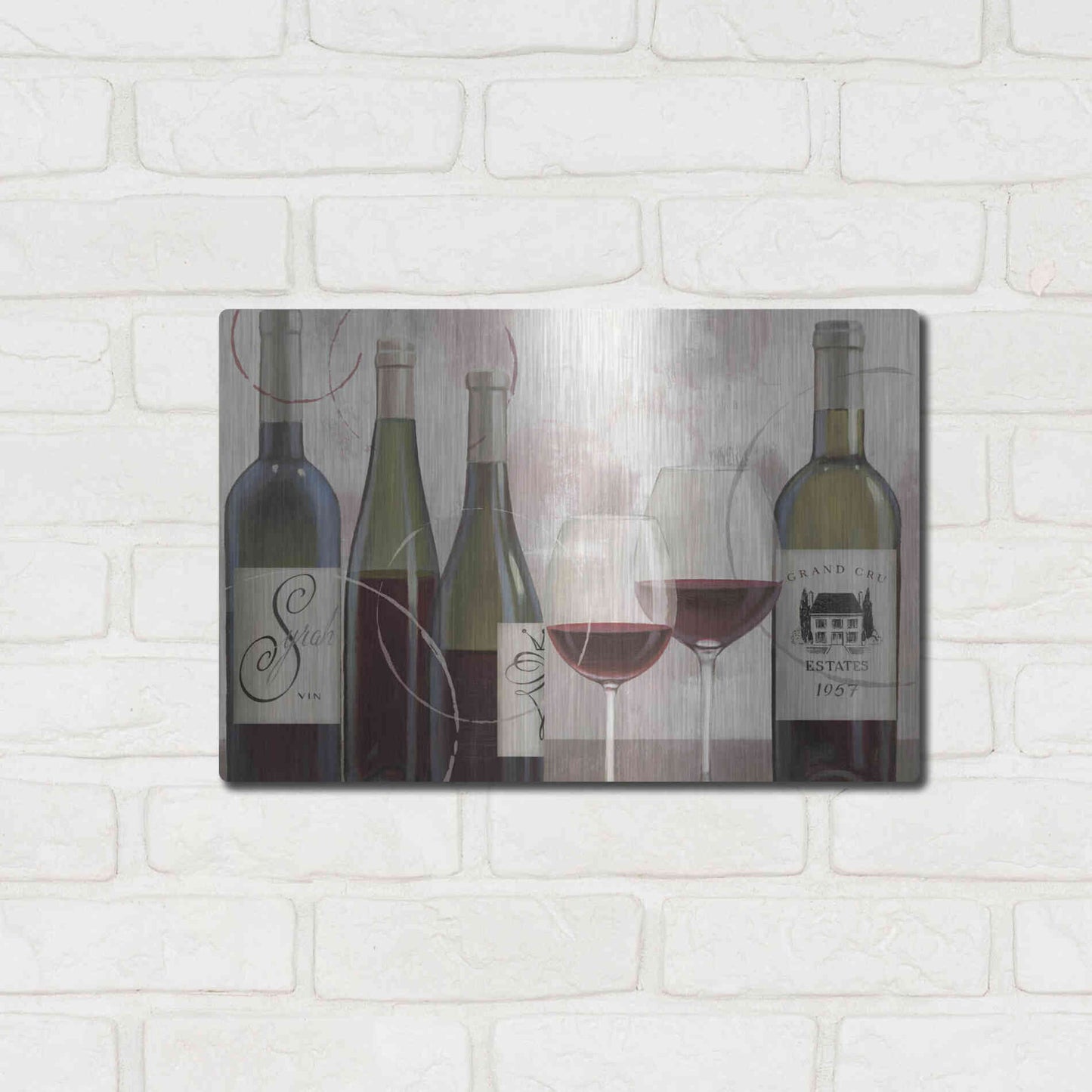 Luxe Metal Art 'Taste Appeal Red II' by James Wiens, Metal Wall Art,16x12