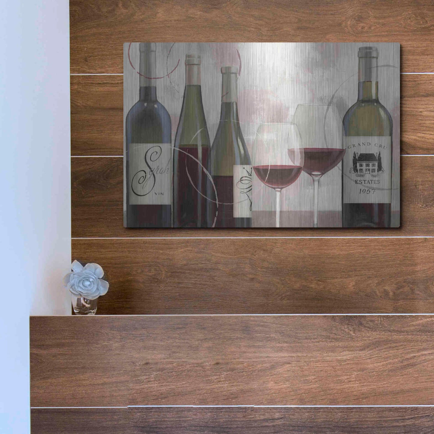 Luxe Metal Art 'Taste Appeal Red II' by James Wiens, Metal Wall Art,16x12