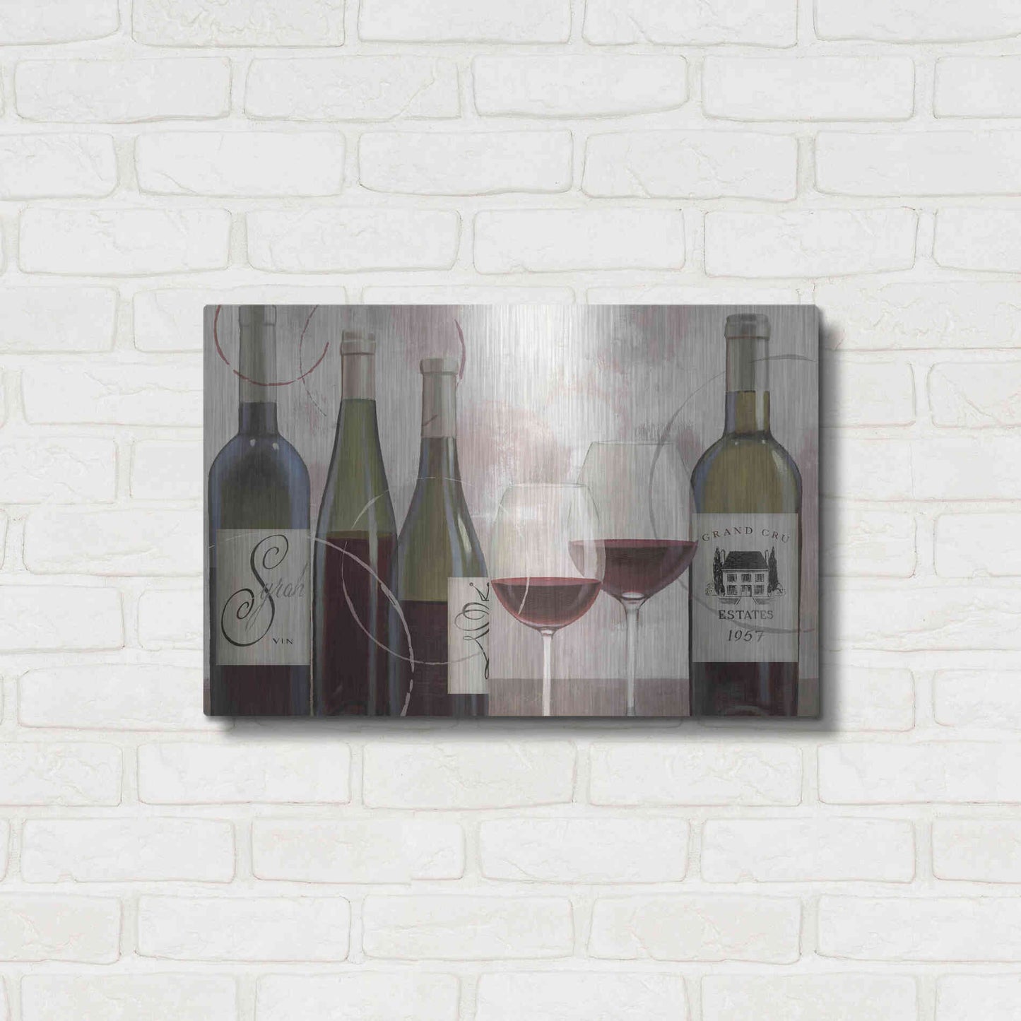 Luxe Metal Art 'Taste Appeal Red II' by James Wiens, Metal Wall Art,24x16